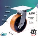 Ver imagem 2 de Rodizio Ind Carga Pesada S/freio 6x2 Pol.roda Ferro700 Kg