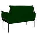 Ver imagem 3 de Poltrona Sofá Luxo Base Metal Preto Recepção Escritório Cor:verde