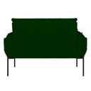 Ver imagem 2 de Poltrona Sofá Luxo Base Metal Preto Recepção Escritório Cor:verde