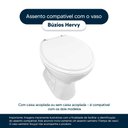 Ver imagem 4 de Assento Sanitario Poliester com Amortecedor Buzios Marfim (bege Claro) para Vaso Hervy