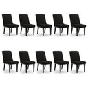 Ver imagem 6 de Cadeira Sala de Jantar Base Madeira Preto Kit 10 Sofia Suede D03 - D'Rossi Cor Preto