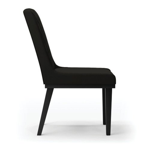 Cadeira Sala de Jantar Base Madeira Preto Kit 10 Sofia Suede D03 - D'Rossi Cor Preto