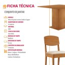 Ver imagem 6 de Mesa de Jantar Loren 90cm Tampo Mdf Canto Reto e 4 Cadeiras Copper Moderna Mobília