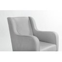 Ver imagem 4 de Poltrona de Amamentação Balanço C/ Puff Suede Cinza - Lahome Decor