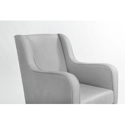 Poltrona de Amamentação Balanço C/ Puff Suede Cinza - Lahome Decor - 4