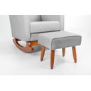 Ver imagem 5 de Poltrona de Amamentação Balanço C/ Puff Suede Cinza - Lahome Decor