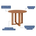Ver imagem 3 de Mesa de Madeira Flora 110 Cm Cinamomo - Cimol