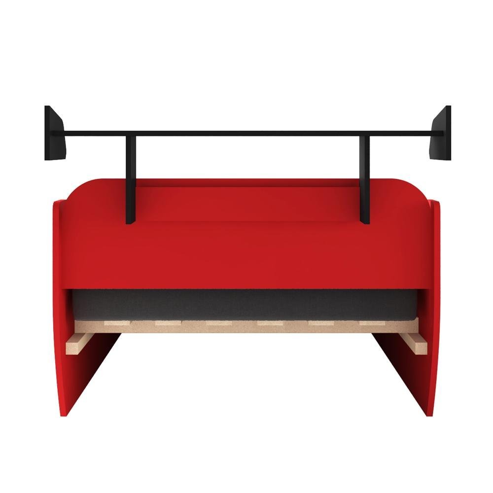 Cama com Led Tours Vermelho com Colchão - 4