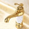 Torneira Retrô Luxo Banheiro Água Quente/fria Dourada - 3