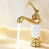 Torneira Retrô Luxo Banheiro Água Quente/fria Dourada - 1
