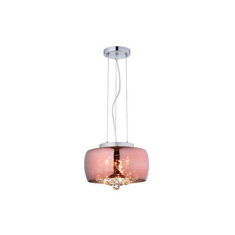 Pendente / Plafon Soho 3 x G9 Cobre e Transparente Bella Iluminação - 17 x 28 cm