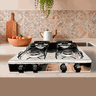 Fogão À Gás Clarice Junior 4b Mesa Inox Manual Bivolt - Inox - 2