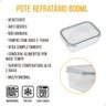 Conjunto 02 Potes Vidro Hermético Mantimentos Marmita 800ml - 3