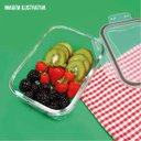 Ver imagem 5 de Conjunto 02 Potes Vidro Hermético Mantimentos Marmita 800ml