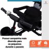 Triciclo Carrinho de Passeio Infantil com Capota Porta Objetos Cinto de Segurança até 50kg Empurrado - 4