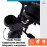 Triciclo Carrinho de Passeio Infantil com Capota Porta Objetos Cinto de Segurança até 50kg Empurrado - 5