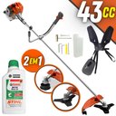 Ver imagem 1 de Roçadeira Á Gasolina Tekna Rl430acntk 43cc 1,7hp C/ Lâmina 3 Pontas + Carretel de Nylon + Óleo