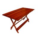 Ver imagem 4 de Conjunto Dobrável Mesa 1,5m 2 Bancos e 2 Cadeiras Madeira Maciça Eucalipto