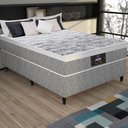 Ver imagem 1 de Cama Box Conjugado Casal com Colchão 138x65x188 New York Hf Gazin Cr35334 Natural Cinza