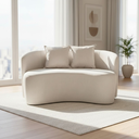 Ver imagem 1 de Sofá Decorativo Montreal 180cm Orgânico Bouclé Marfim