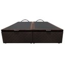 Ver imagem 6 de Base Box Baú para Cama Casal King 192x203cm Bipartido Liz S05 Suede Bordado Marrom - Mpozenato