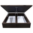 Ver imagem 3 de Base Box Baú para Cama Casal King 192x203cm Bipartido Liz S05 Suede Bordado Marrom - Mpozenato