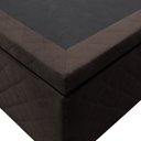 Ver imagem 5 de Base Box Baú para Cama Casal King 192x203cm Bipartido Liz S05 Suede Bordado Marrom - Mpozenato