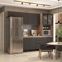 Ver imagem 7 de Cozinha Completa Torino 11 Portas 2 Gavetas Avena Touch/grafito - Pnr Móveis