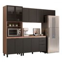 Ver imagem 3 de Cozinha Completa Torino 11 Portas 2 Gavetas Avena Touch/grafito - Pnr Móveis
