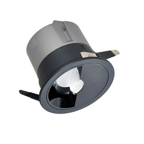 Spot Embutir Downlight Redondo Zagle Wall Washer 12w 2700k 38° Ir97 Preto-nordecor