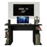 Mesa Para Computador Gamer e Painel Para Tv Até 50 - Preto - 1