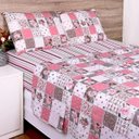 Ver imagem 1 de Jogo de Cama Casal Estampado Isis 04 Peças - Rosê Cor 09