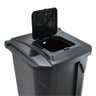 Lixeira 60l com Rodas Pedal Tampa Click para Festa Bar Preta - 2