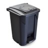 Lixeira 60l com Rodas Pedal Tampa Click para Festa Bar Preta - 1