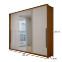 Ver imagem 2 de Guarda-Roupa Casal Genebra 3 Portas 4 Gavetas com Espelho Freijó/Branco - Panorama Móveis