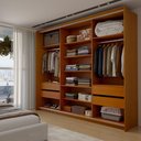 Ver imagem 4 de Guarda-Roupa Casal Genebra 3 Portas 4 Gavetas com Espelho Freijó/Branco - Panorama Móveis