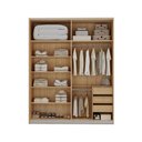 Ver imagem 3 de Guarda Roupa 183cm 2 Portas de Correr com Espelho 100% Mdf Cor:olmo