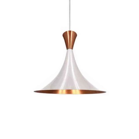 Pendente Xangai Branco/Cobre 23,5X24CM 9714