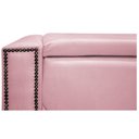 Ver imagem 6 de Calçadeira Baú Solteiro 90 Cm Para Cama Box Suede Rosa Bebê