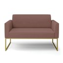 Ver imagem 3 de Sofá Namoradeira Base Industrial Dourado Marisa Veludo D03 - D?rossi