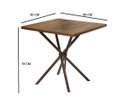 Ver imagem 5 de Mesa Quadrada Liz Laura Marrom 080 Cm Aco Nobre