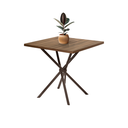 Ver imagem 1 de Mesa Quadrada Liz Laura Marrom 080 Cm Aco Nobre