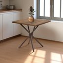 Ver imagem 3 de Mesa Quadrada Liz Laura Marrom 080 Cm Aco Nobre