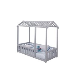 Cama Infantil Montessoriana com Grade Bruna Azul Com Colchão - 2