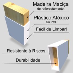 Cama Infantil Montessoriana com Grade Bruna Azul Com Colchão - 4