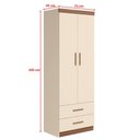 Ver imagem 4 de Guarda Roupa Infantil Chiara 2 Portas e 2 Gavetas Off White/carvalho - Phoenix Baby