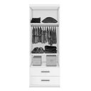 Ver imagem 3 de Guarda Roupa Infantil Chiara 2 Portas e 2 Gavetas Off White/carvalho - Phoenix Baby