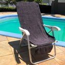 Ver imagem 2 de Praticapa Capa Toalha de Microfibra Com Regulagem Para Banco De Carro Ou Cadeira De Praia Cinza