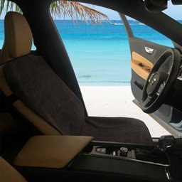 Praticapa Capa Toalha de Microfibra Com Regulagem Para Banco De Carro Ou Cadeira De Praia Cinza - 4