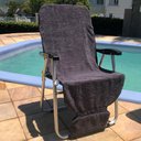 Ver imagem 3 de Praticapa Capa Toalha de Microfibra Com Regulagem Para Banco De Carro Ou Cadeira De Praia Cinza